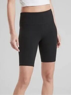Athleta Elation 8 in Black High-Rise Bike Shorts
